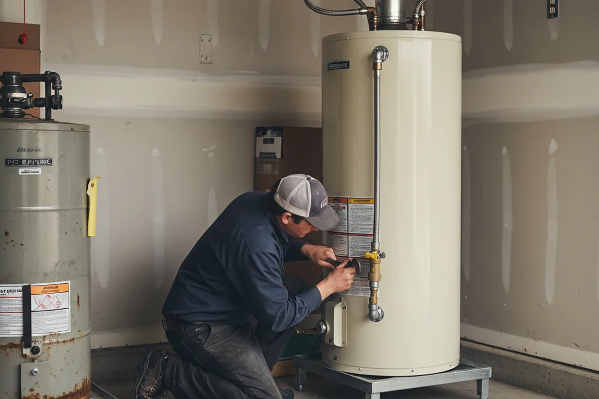 Water heater and shutoff valve replacement in Saint Francis